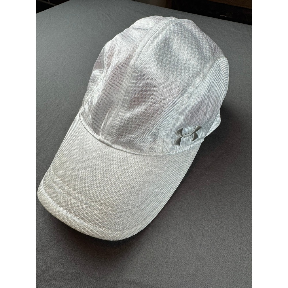 Under Armour Running Hat Womens OSFA White Excellent HeatGear Mesh Adjustable